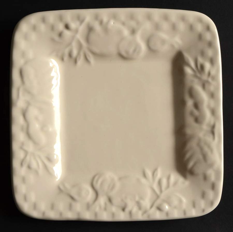 Home Grown (White) Square Bread & Butter Plate by Signature-1