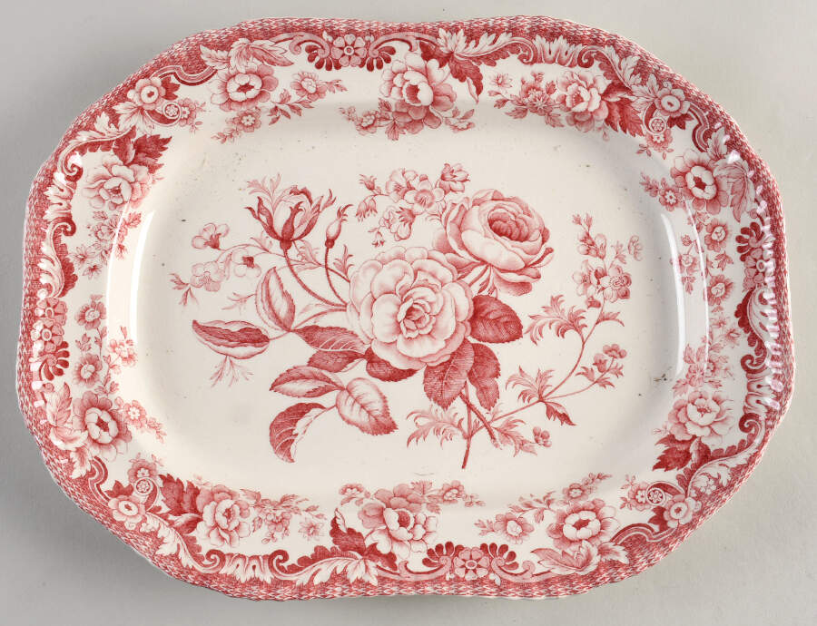 SP327 (Gadroon Shape) 12" Oval Serving Platter by Spode-1