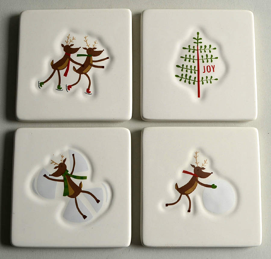 Reindeer Games Coaster - Set of 4 Motifs by St Nicholas Square-1