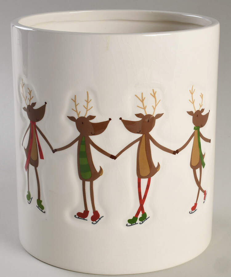 Reindeer Games Cookie Jar No Lid by St Nicholas Square-1