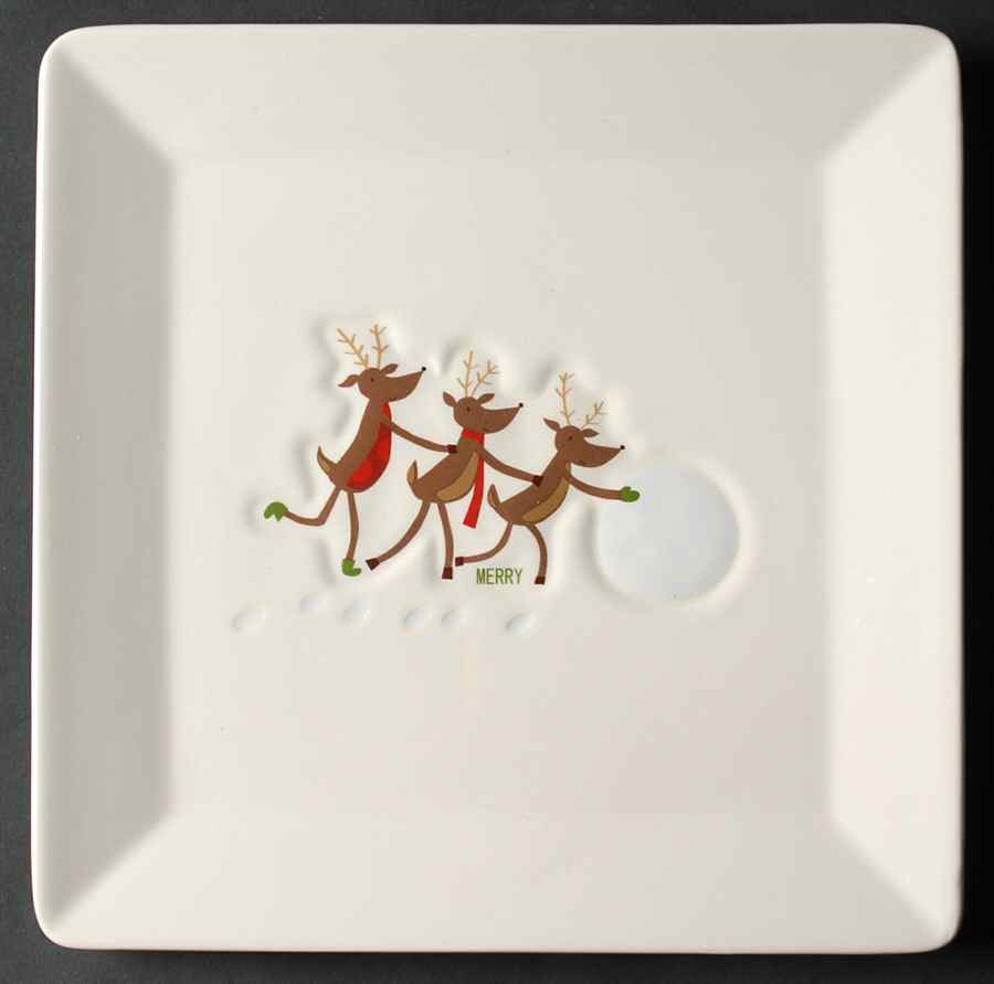 Reindeer Games Salad Plate by St Nicholas Square-1