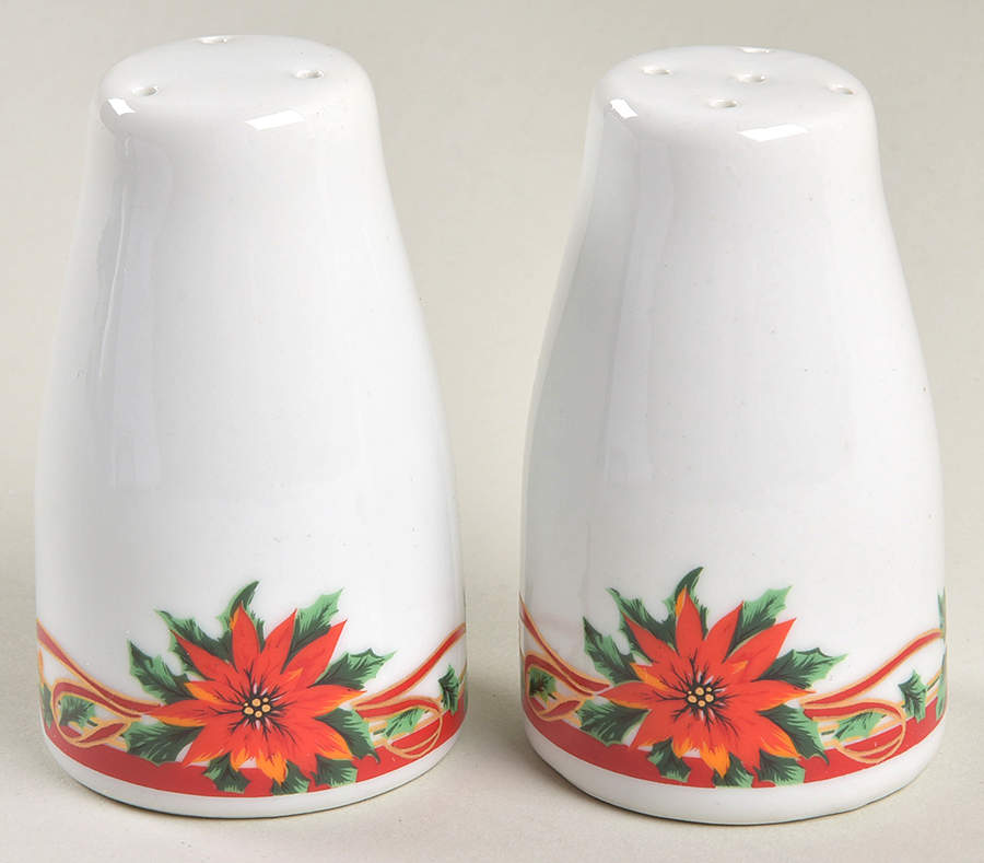 Poinsettia Salt & Pepper Set by Sunflower-1