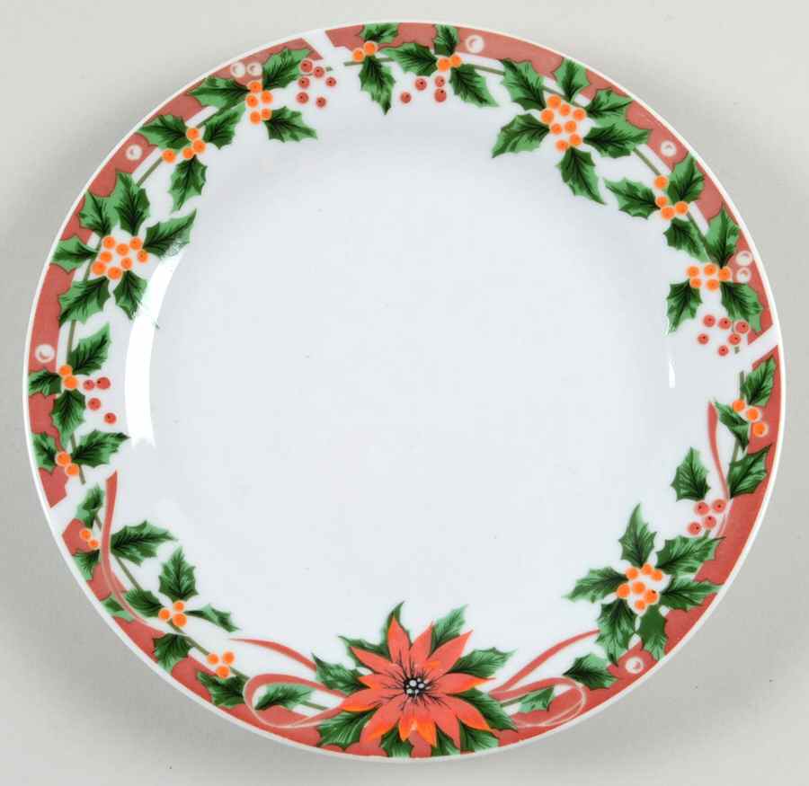 Poinsettia Dessert/Pie Plate by Sunflower-1