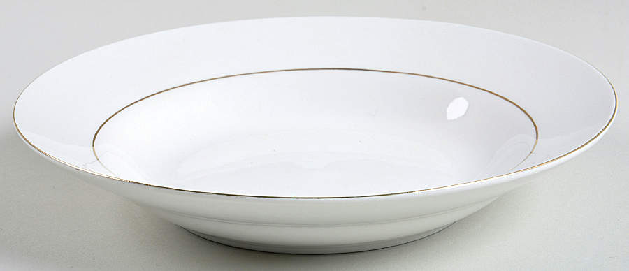 Classic Gold (Off White) Rim Soup Bowl by Sakura-1