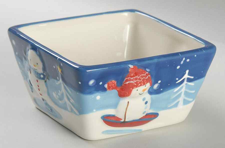 Let It Snow Square Oatmeal Bowl by St Nicholas Square-1