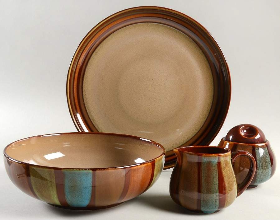 Flair Brown 5 Piece Hostess Set by Sango-1