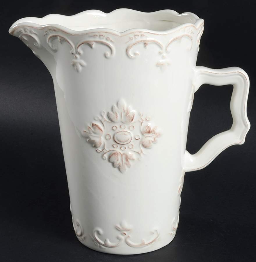 Fancy Scroll Antique White 72 Oz Pitcher by Sweet Olive Designs-1