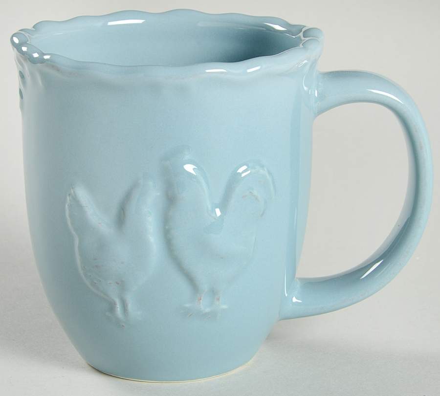 Embossed Rooster Antique Blue Mug by Sweet Olive Designs-1