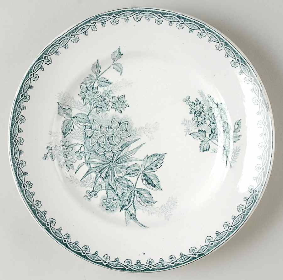 Margot Blue Green Luncheon Plate by Societe Amandinoise-1