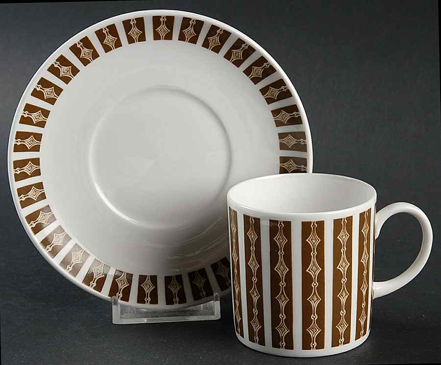 Saturn Flat Demitasse Cup & Saucer Set by Susie Cooper-1