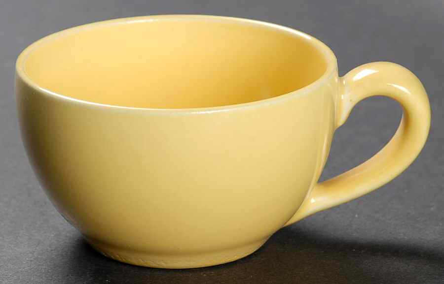 California Modern Yellow (Bright, No Specks) Flat Demitasse Cup by Santa Anita-1