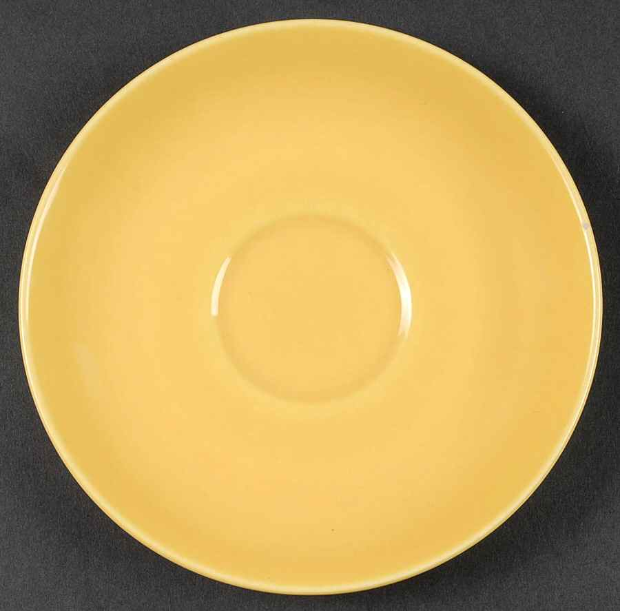 California Modern Yellow (Bright, No Specks) Saucer by Santa Anita-1