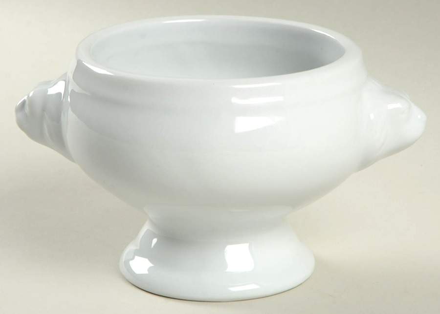 Blanc Lion Bowl (Lion Head Handles) by Sur La Table-1