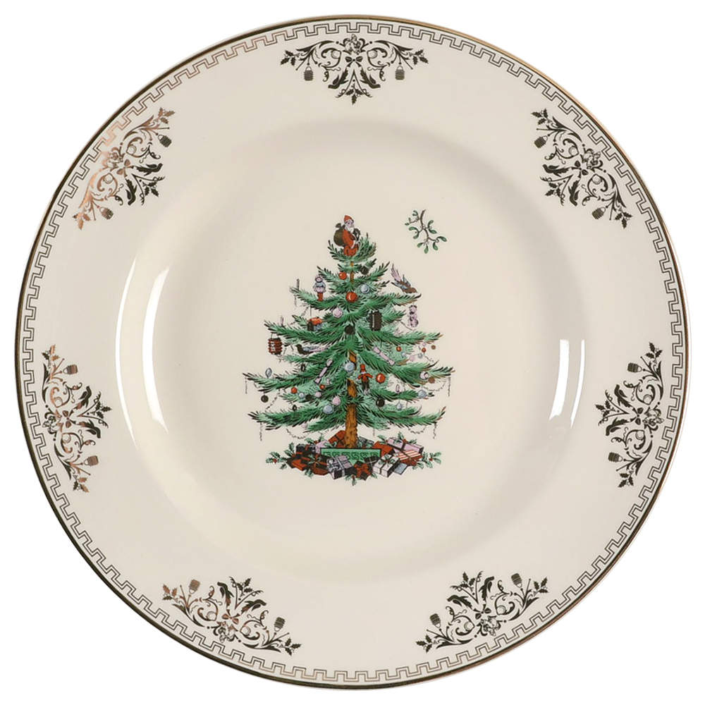 Christmas Tree Gold Collection Dinner Plate by Spode-1