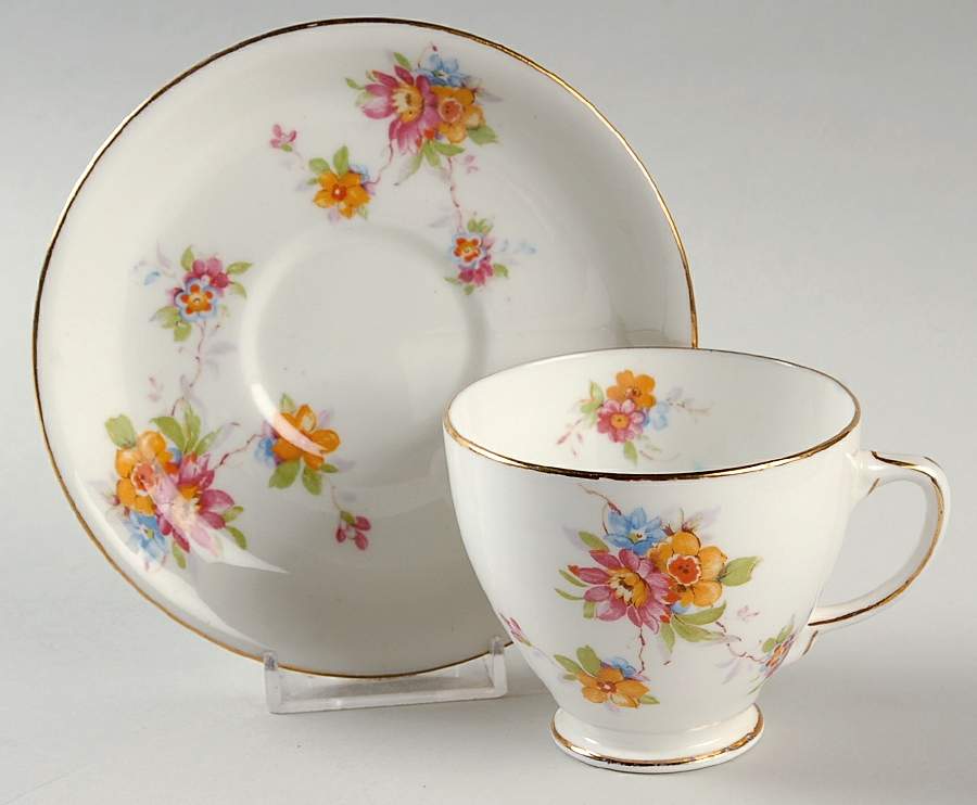 2911 Footed Cup & Saucer Set by Sampson Smith-1