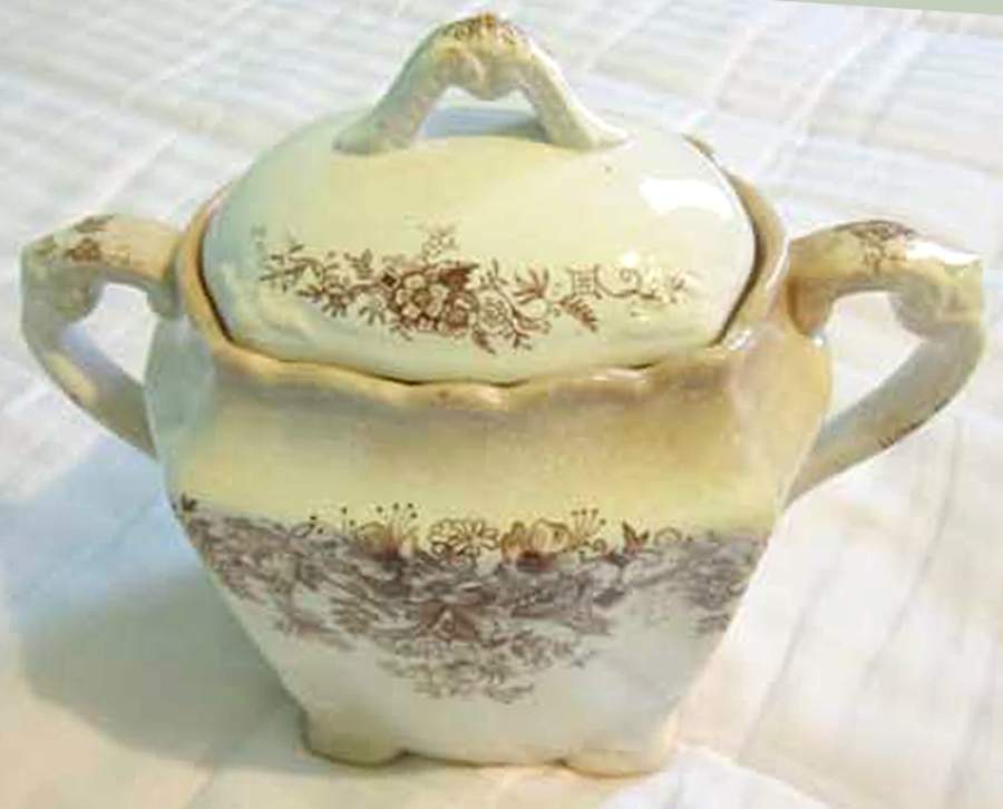 Venice Brown Sugar Bowl & Lid by Smith, Ford & Jones-1
