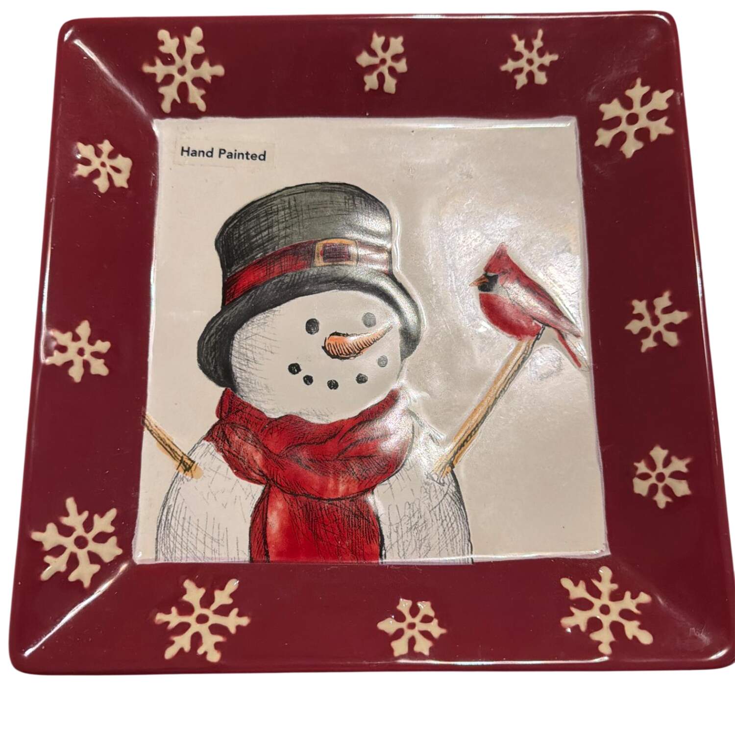Yuletide Square Salad Plate by St Nicholas Square-1