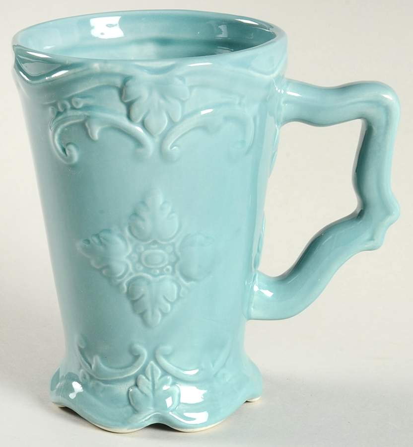 Fancy Scroll Aqua Mug by Sweet Olive Designs-1