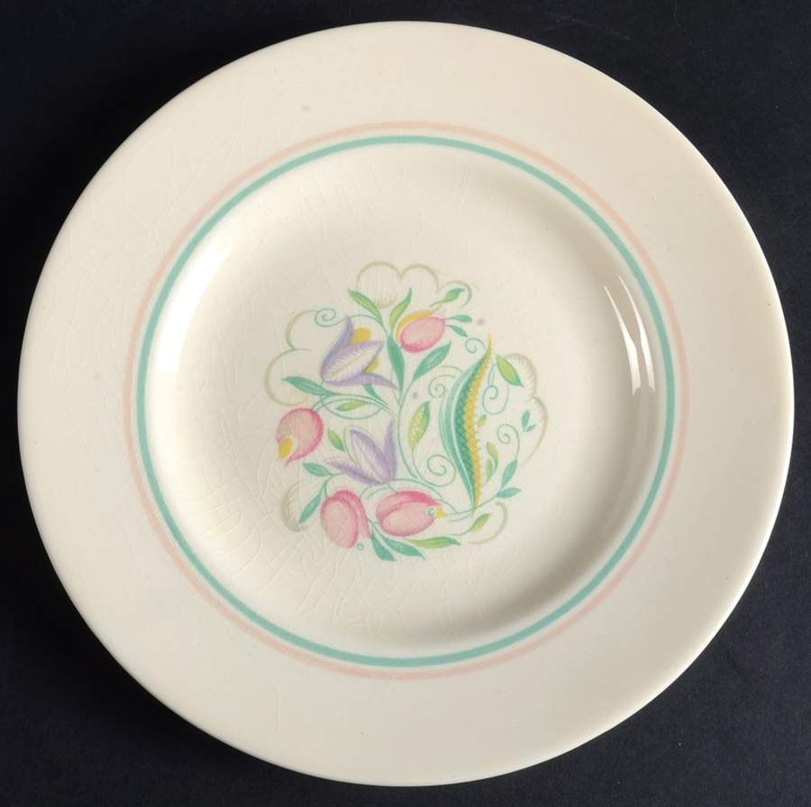 Dresden Spray Salad Plate by Susie Cooper-1