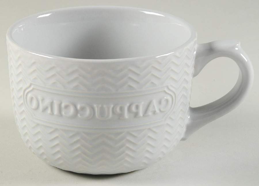 Embossed Word Cappuccino Mug by Signature-1