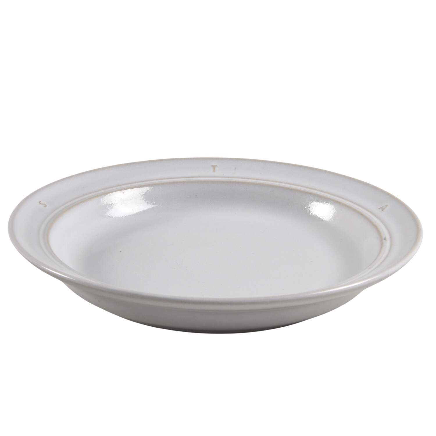 Boussole-White Large Rim Soup Bowl by Staub-1