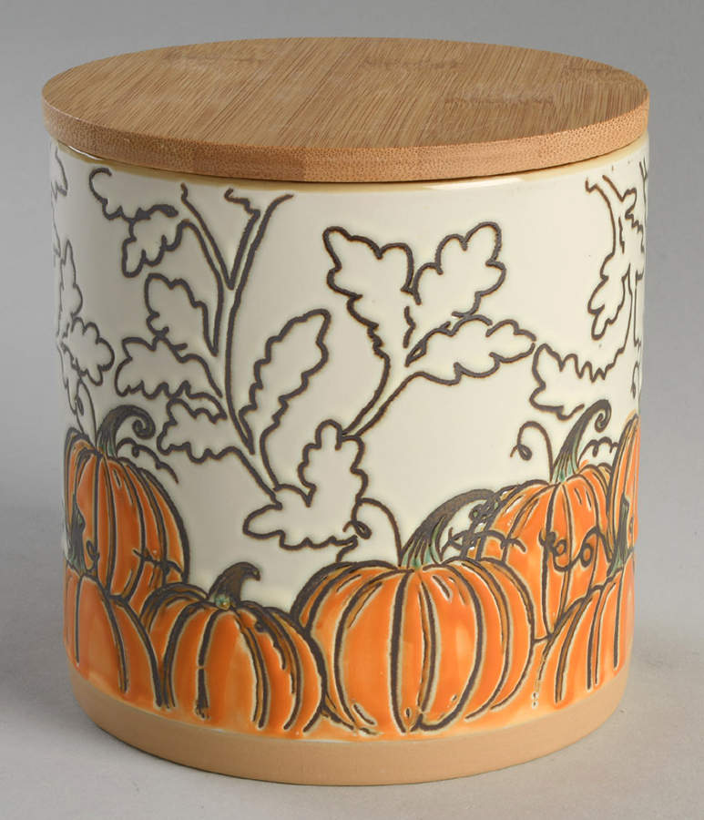 Gold Pumpkin Medium Canister & Lid by Spectrum-1