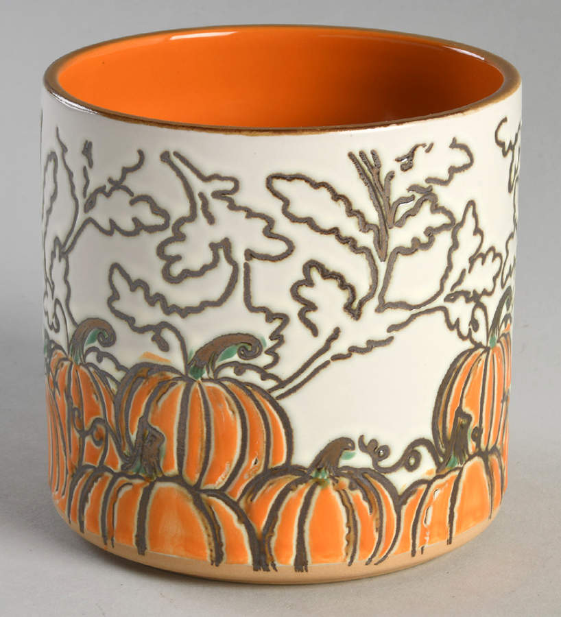 Gold Pumpkin Small Canister No Lid by Spectrum-1