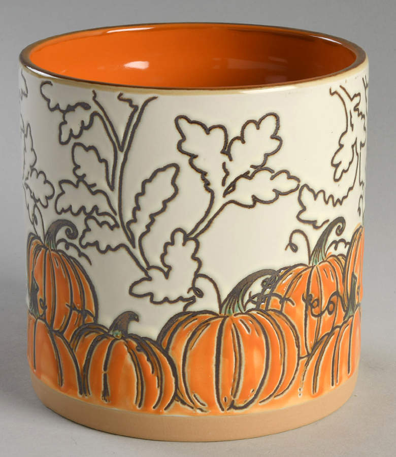Gold Pumpkin Medium Canister No Lid by Spectrum-1