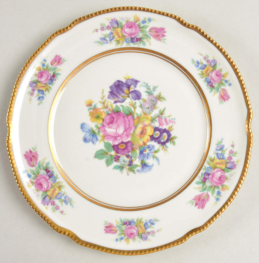 Castleton Rose Salad Plate by Shenango-1