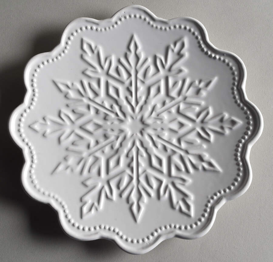 Etheral Snowflake Salad Plate by Spectrum-1