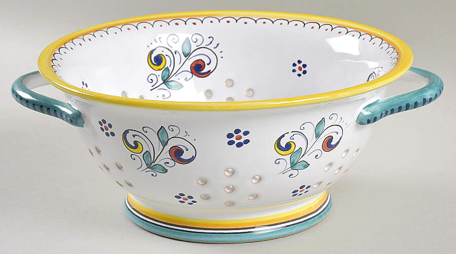 Ricco Deruta Ceramic Colander by Ceramiche Sberna-1