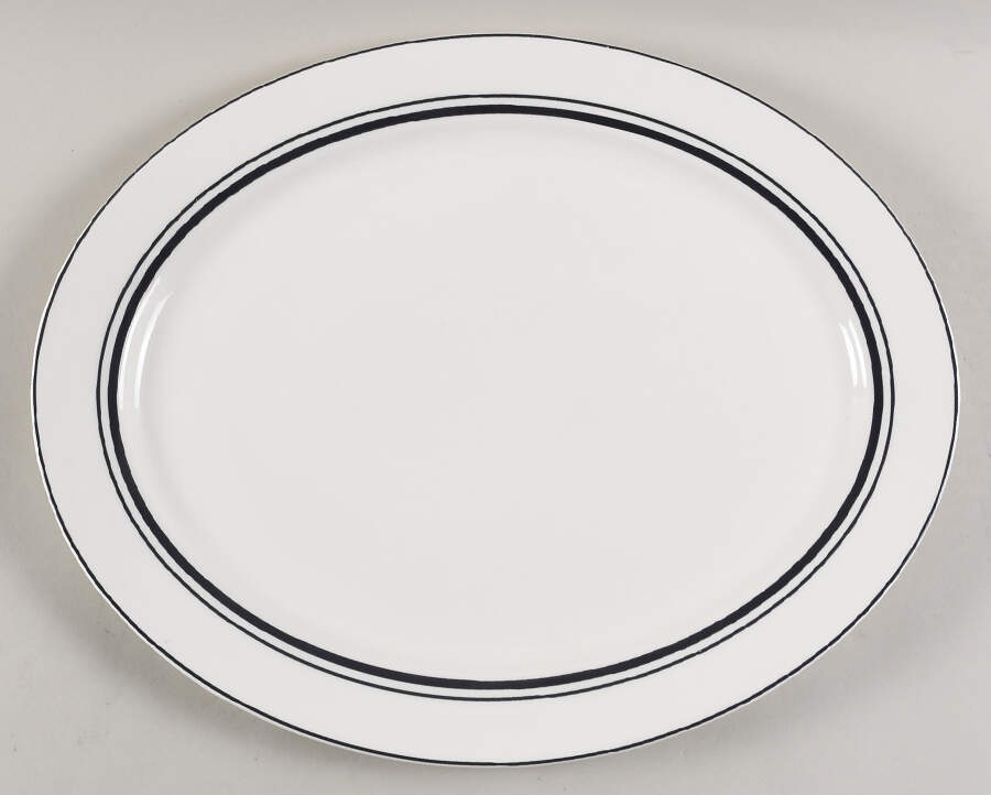 Le Marais Black 14" Oval Serving Platter by Sur La Table-1