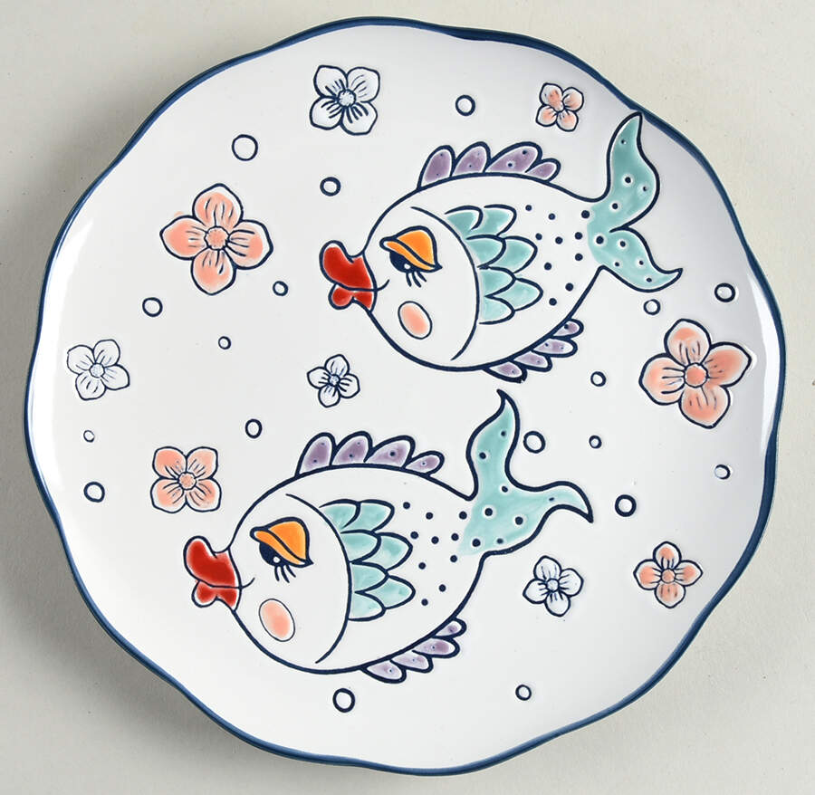 Kissy Fish Salad Plate by Spectrum-1