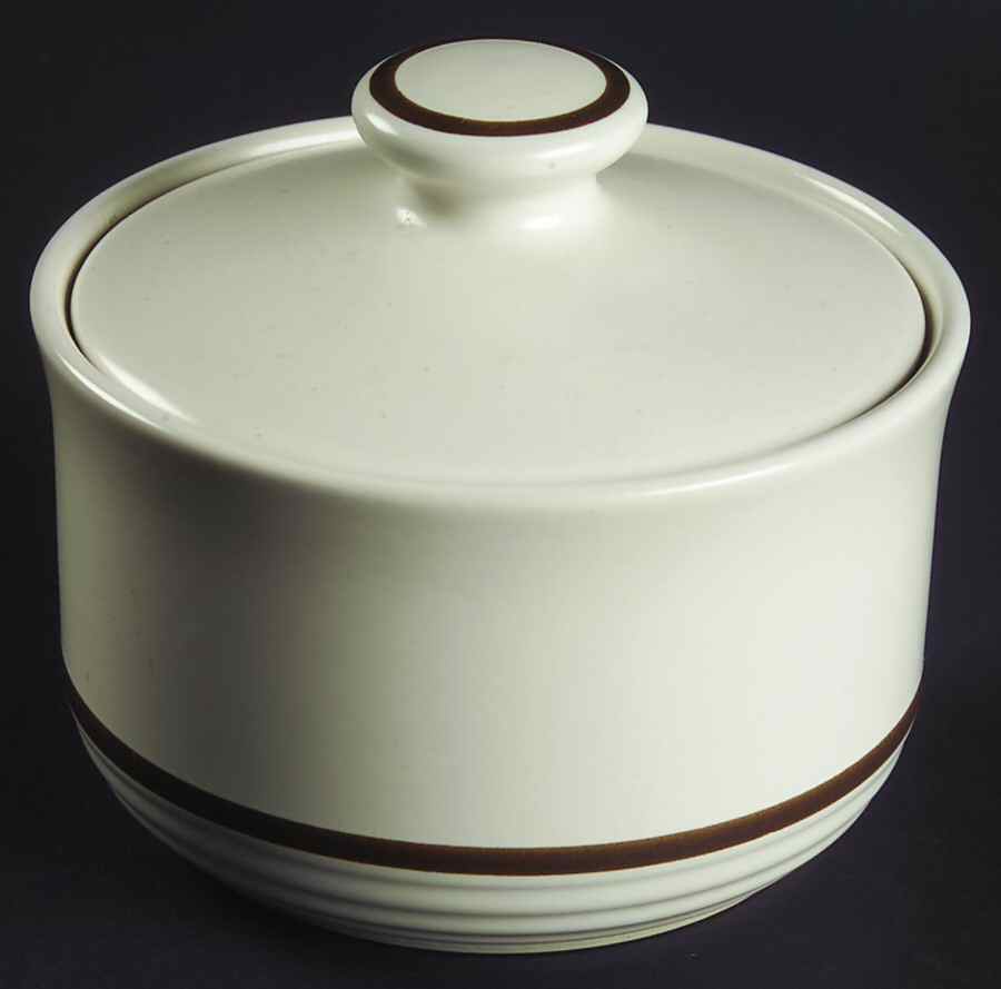Chestnut Sugar Bowl & Lid by Town & Country-1