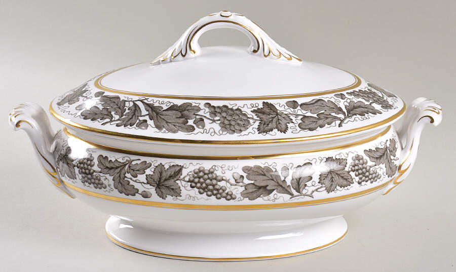 Kent Grey Oval Covered Vegetable by Tiffany-1