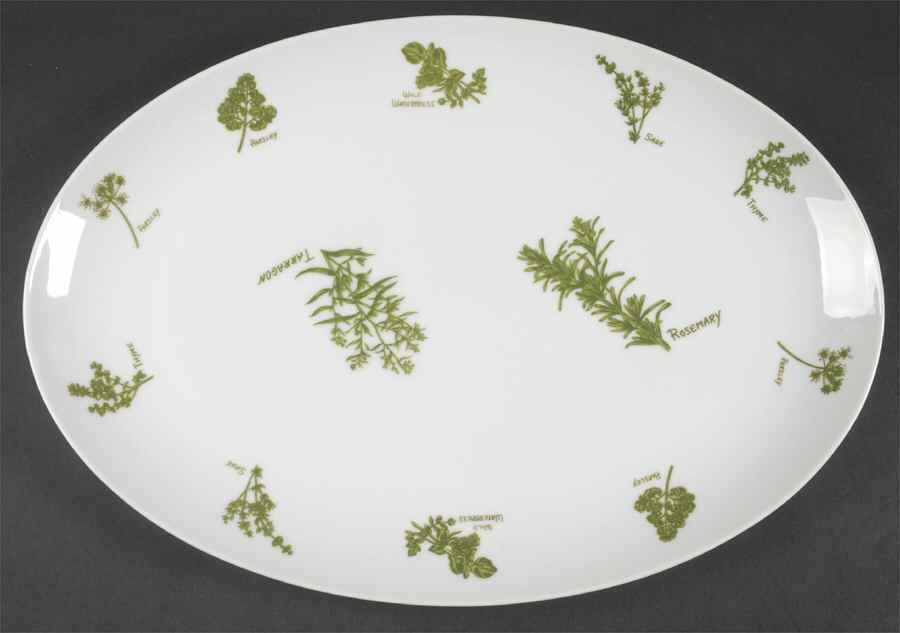 Herb Garden 16" Oval Serving Platter by Taste Setter-1