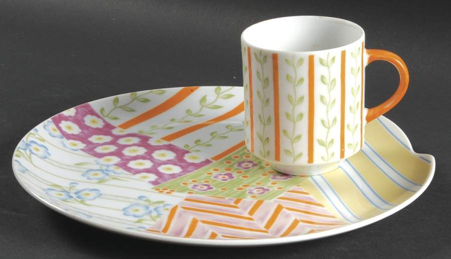 Patchwork Snack Plate & Cup Set by Taste Setter-1