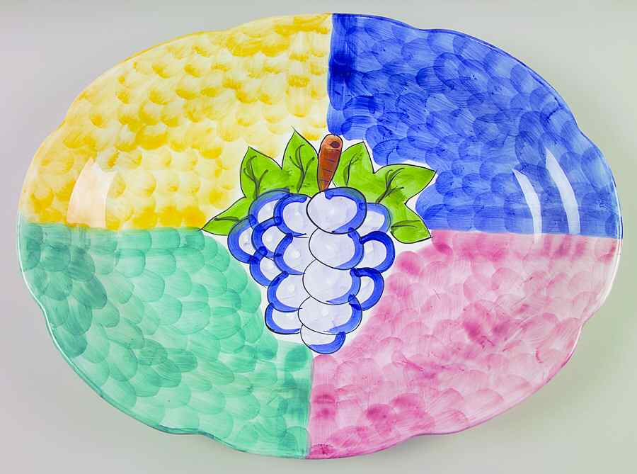 Fruita De Roma 18" Oval Serving Platter by Tabletops Unlimited-1