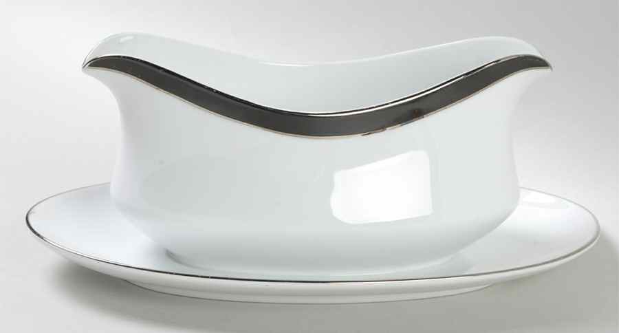 Midnight Gravy Boat with Attached Underplate by Townecraft-1