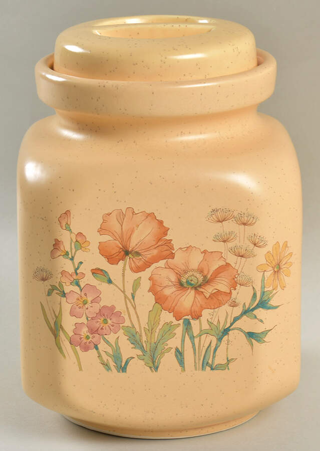 Wildflower Large Canister & Lid by Treasure Craft-1