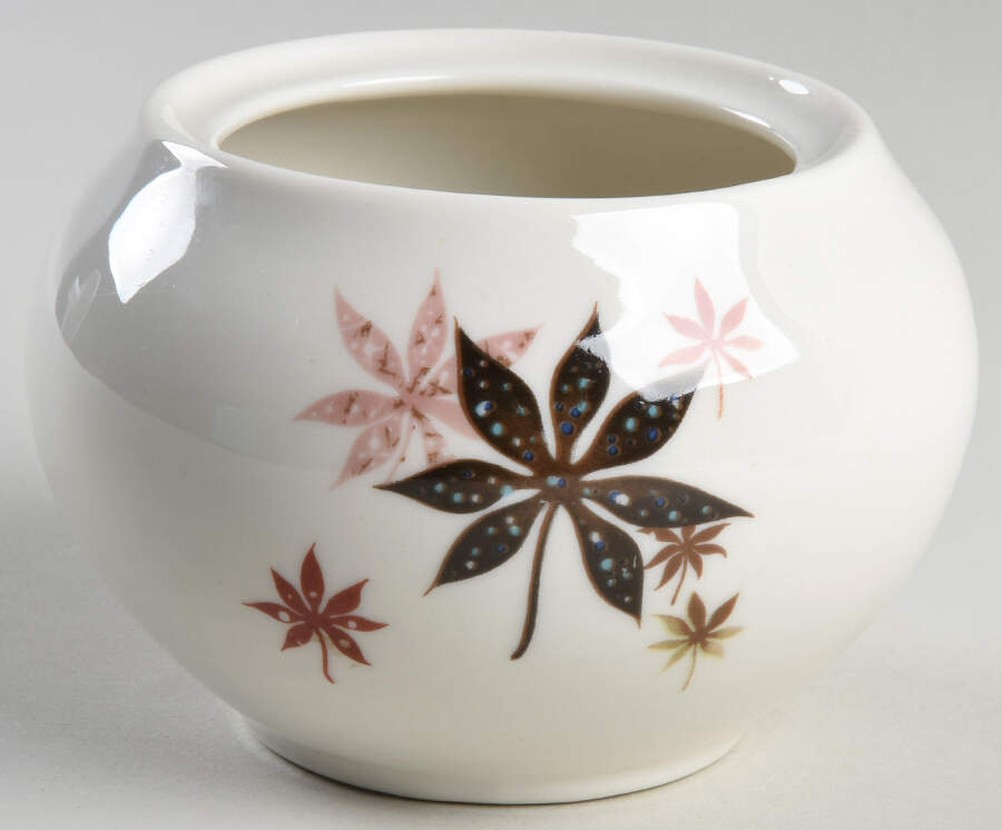 Calico Leaves Sugar Bowl No Lid by Peter Terris-1