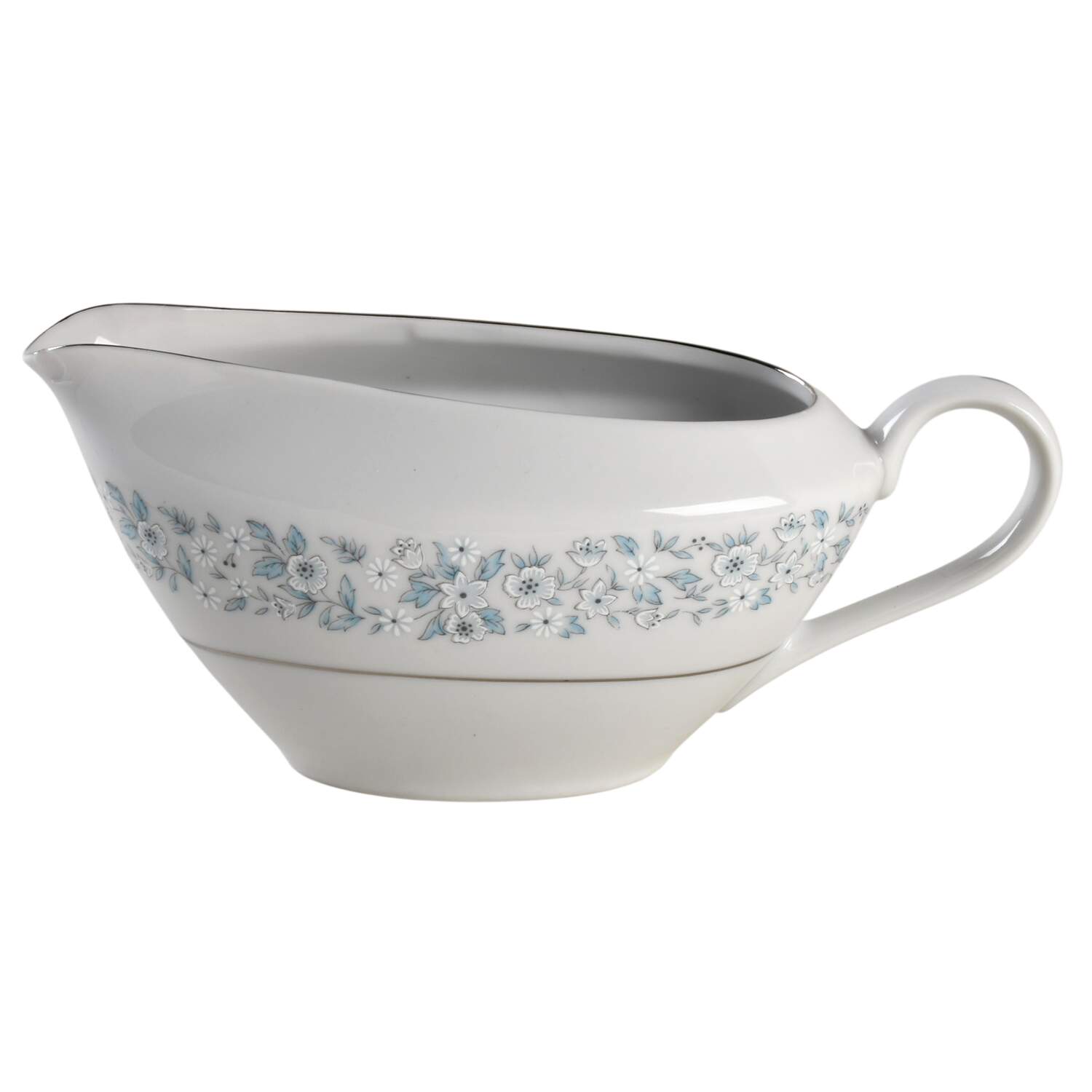 Brocade (Platinum Trim) Gravy Boat by Towne House-1