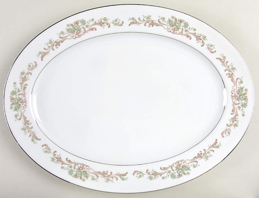 Laurel 14" Oval Serving Platter by Towne House-1