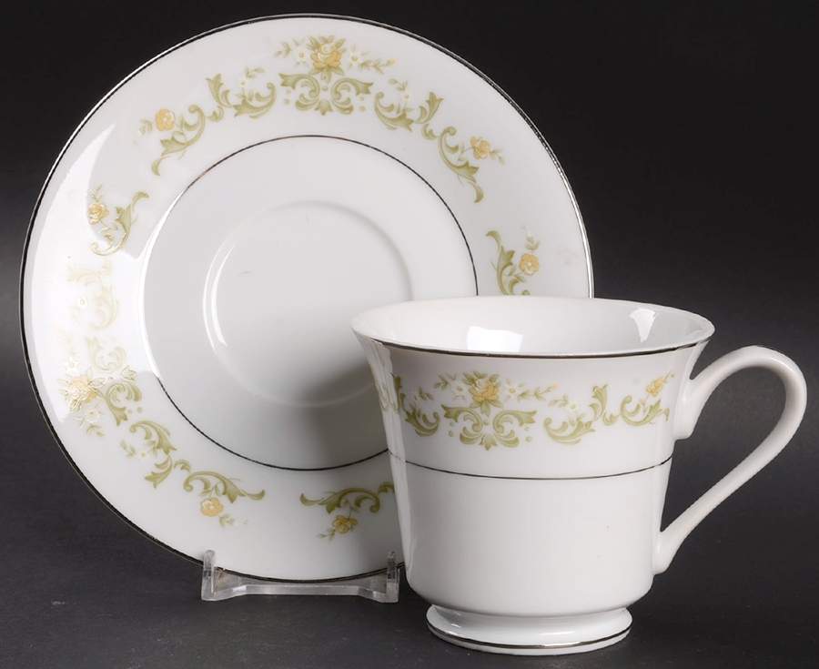 Regal Footed Cup & Saucer Set by Towne House-1
