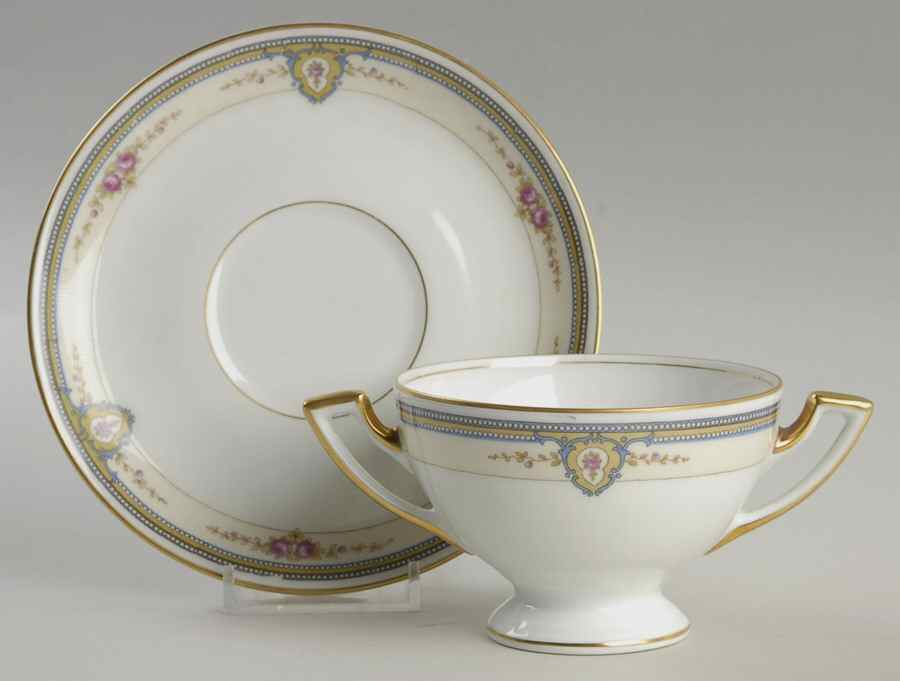 The Belvedere Footed Bouillon Cup & Saucer by Thomas-1