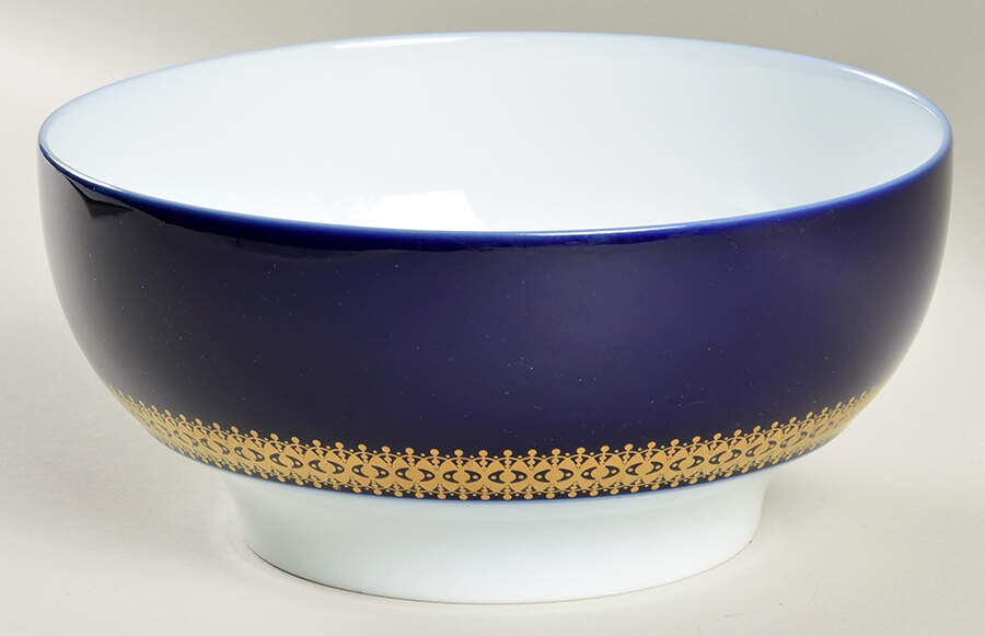 Cobalt Gold 7" Round Vegetable Bowl by Thomas-1