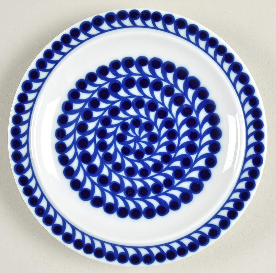 Mermaid (Cobalt Blue & White) Bread & Butter Plate by Thomas-1