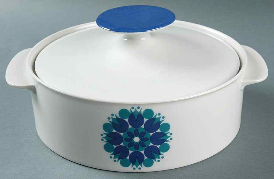 Pinwheel Blue Round Covered Vegetable by Thomas-1