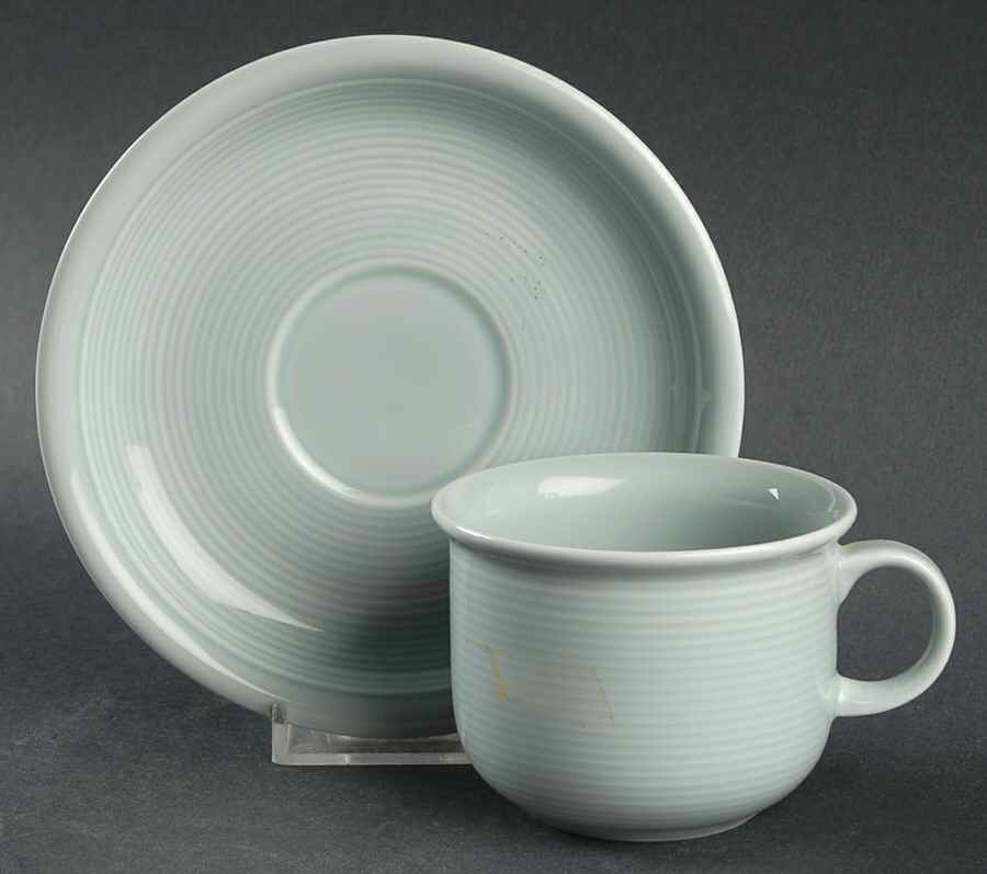 Trend Pastels Blue Flat Cup & Saucer Set by Thomas-1