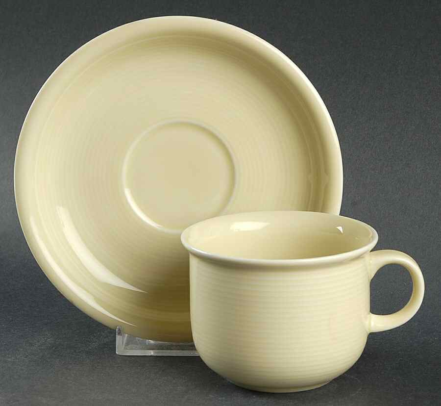 Trend Pastels Yellow Flat Cup & Saucer Set by Thomas-1